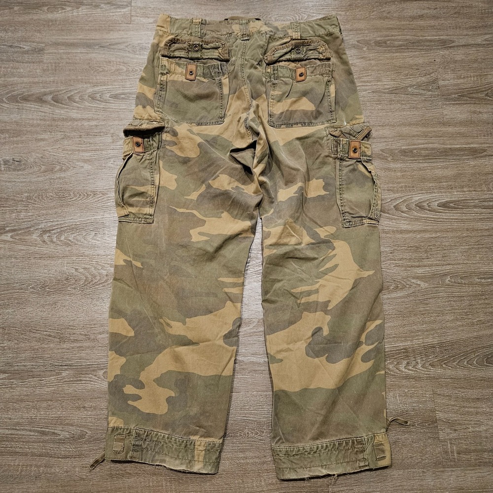 Vintage Abercrombie Fitch Paratrooper Cargo Pants Men's M Camo Baggy Adirondack - Picture 10 of 13